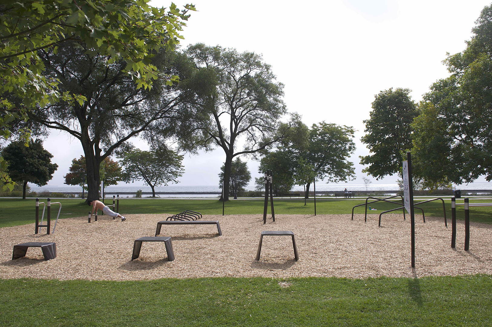 Outdoor exercise stations installed at Mentor Civic Center Park