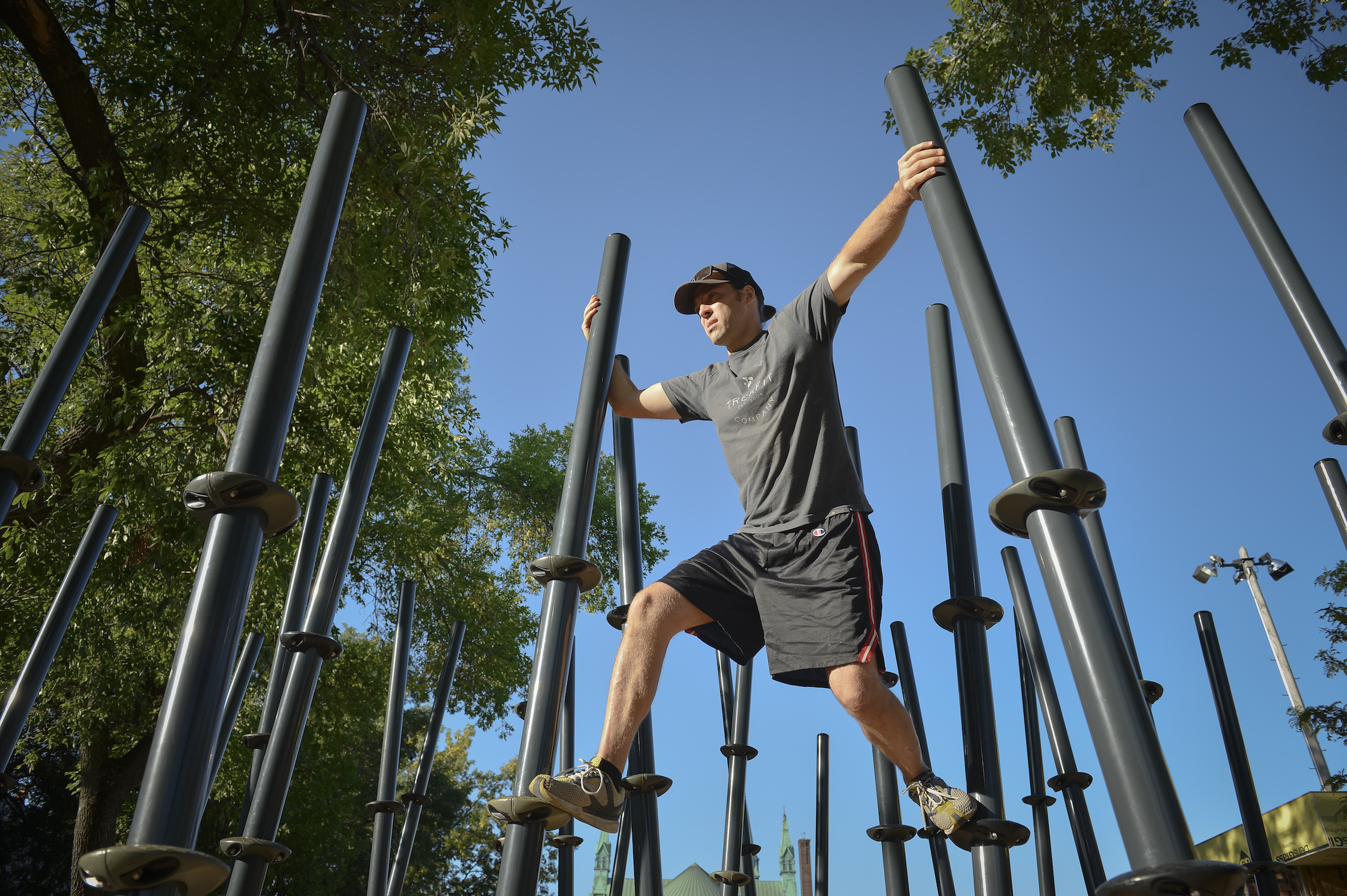 Outdoor fitness equipment for Calgary parks Trekfit